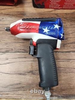 Snap-On 3/8 Drive Red Super Duty Air Impact Wrench MG325flag with Cover