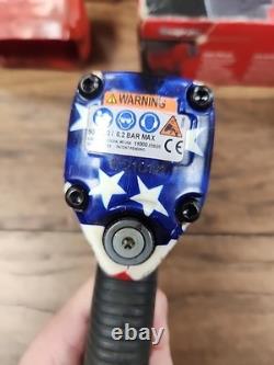 Snap-On 3/8 Drive Red Super Duty Air Impact Wrench MG325flag with Cover