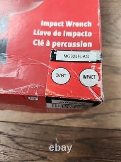 Snap-On 3/8 Drive Red Super Duty Air Impact Wrench MG325flag with Cover