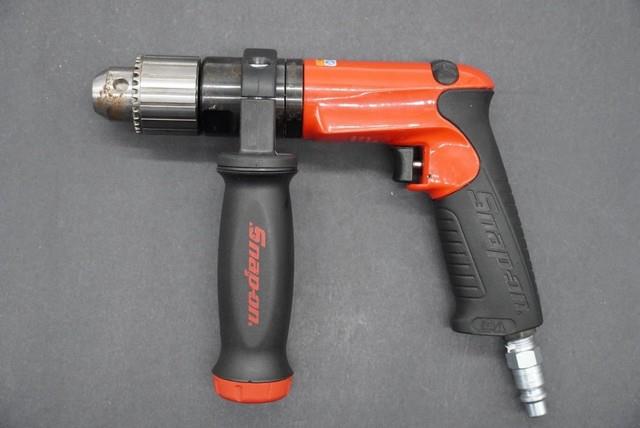 Snap On Drill Air Pneumatic 1/2 Chuck Capacity Reversible Pdr5000a (red) No Key