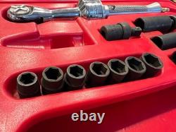 Snap On FAR70B 3/8 Drive Air Ratchet With Case & Impact Sockets Not Working 70's