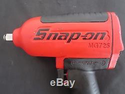 Snap On MG 725 Pneumatic / Air 1/2 Impact Wrench Rare Matte Red Excellent