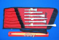 Snap-On Tools 6 Piece Air Hammer Chisel, Hammer and Punch Set PHG1066BK