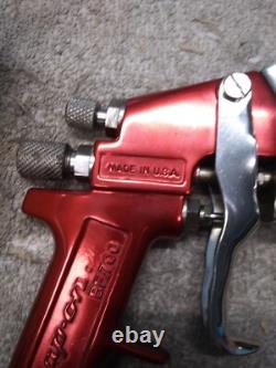 Snap On Tools Air Paint Spray Gun BF700 HVLP Red Painting Tool