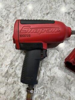 Snap-On Tools MG725 1/2 Drive Air Impact Wrench with Boot RED FREE SHIPPING