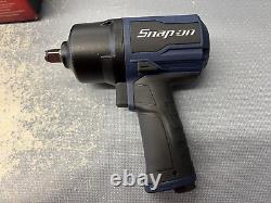 Snap-on 1/2 Drive Air Impact Wrench PT850MB (Power Blue) with boot cover TESTED