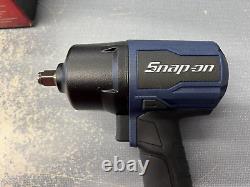 Snap-on 1/2 Drive Air Impact Wrench PT850MB (Power Blue) with boot cover TESTED