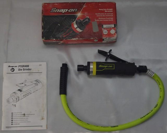 Snap-on Die Grinder Ptgr400hv Hi-viz Yellow 1hp Heavy Duty Flexzilla Whip Hose