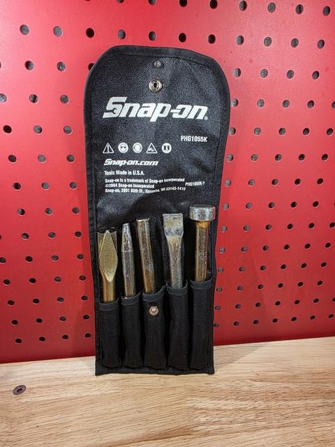 Snap-on Tools Phg1055k 5-piece Air Hammer Bit Set With Black Holder