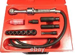 Snap on USA FAR70A 3/8 Drive Air Ratchet Kit Sockets Extension Swivel REAL NICE