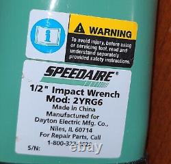 Speedaire Air Impact Wrench 1/2 Drive 2YRG6 Rare