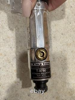 Taylor T-9750 90 Degree Aircraft Pneumatic Drill with Allen tool & 5 bits