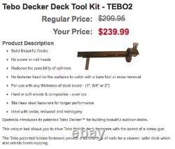 Used Spotnails TEBO2 Hidden Deck Fastner Tool TEBO Decker System-FREE Shipping