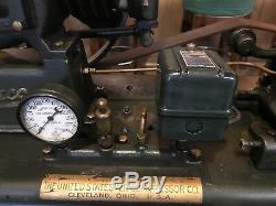 Vintage 1920's USACO US Air Compressor Co. Flat-Belt Compressor Watch Video