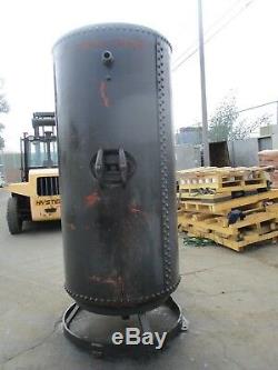 Vintage Antique 1000 Gallon Vertical Air Compressor Tank With Rivets And Stand