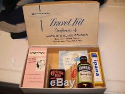 Vintage original 1960' s GM CHEVROLET Travel kit dealer promo box kit 1950s old