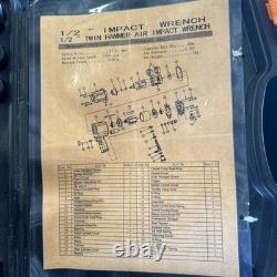 Yuni Industrial Professional Duty Air Impact Tool YU3600 complete in case